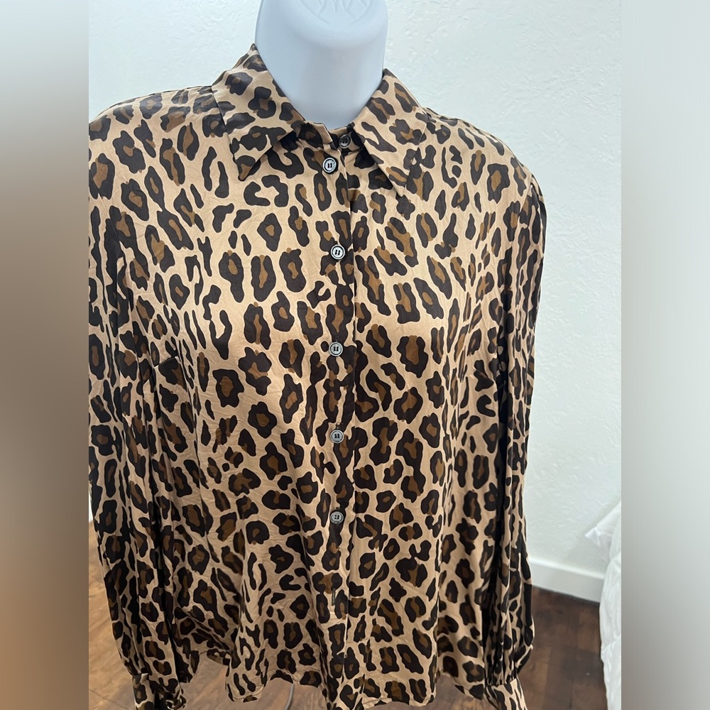 cheetah silk CELINE blouse